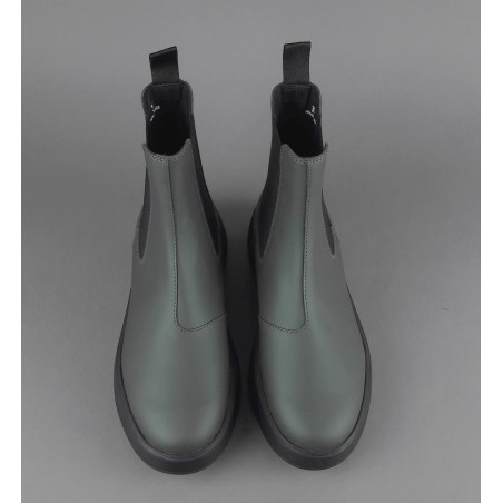 Hogan Stivaletto Rebel Donna H562 Pelle Gommata Verde Militare Prezzo 370,00