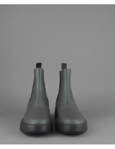 Hogan " Stivaletto Rebel Donna H562 Pelle Gommata Verde Militare Prezzo 370,00