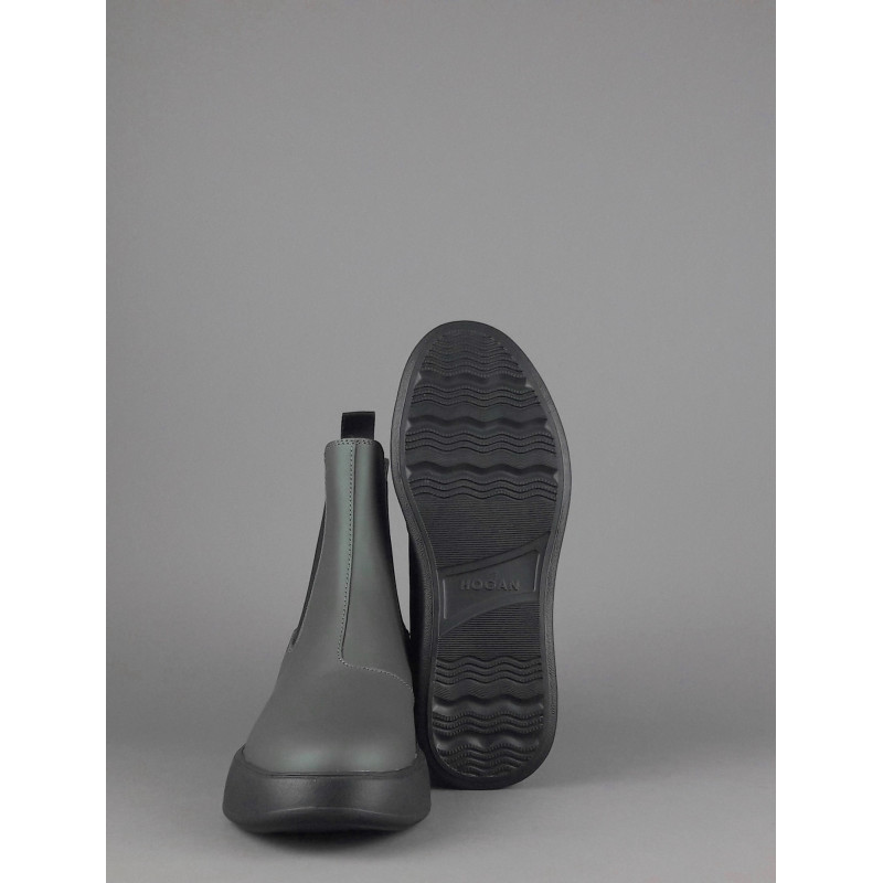 Hogan Stivaletto Rebel Donna H562 Pelle Gommata Verde Militare Prezzo 370,00