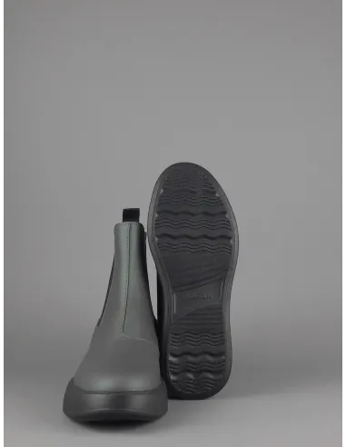 Hogan " Stivaletto Rebel Donna H562 Pelle Gommata Verde Militare Prezzo 370,00