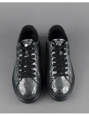 Hogan " Sneakers H365 Donna Pelle Craquelé Piombo Argento H Canaletto Prezzo 270,00