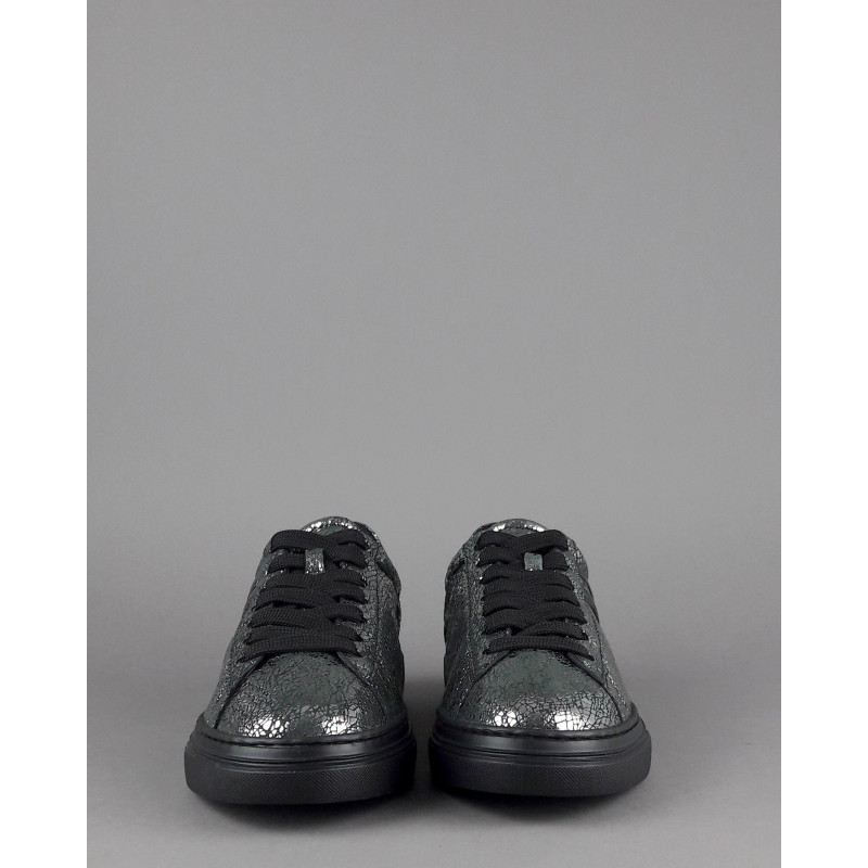 Hogan " Sneakers H365 Donna Pelle Craquelé Piombo Argento H Canaletto Prezzo 270,00