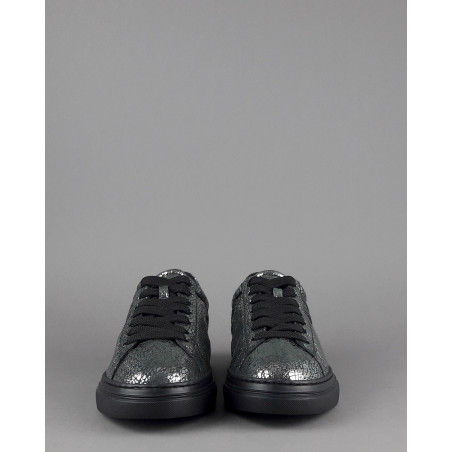 Hogan " Sneakers H365 Donna Pelle Craquelé Piombo Argento H Canaletto Prezzo 270,00