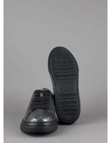 Hogan " Sneakers H365 Donna Pelle Craquelé Piombo Argento H Canaletto Prezzo 270,00
