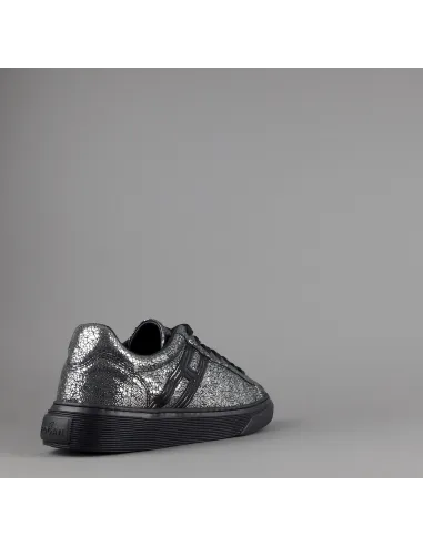 Hogan " Sneakers H365 Donna Pelle Craquelé Piombo Argento H Canaletto Prezzo 270,00