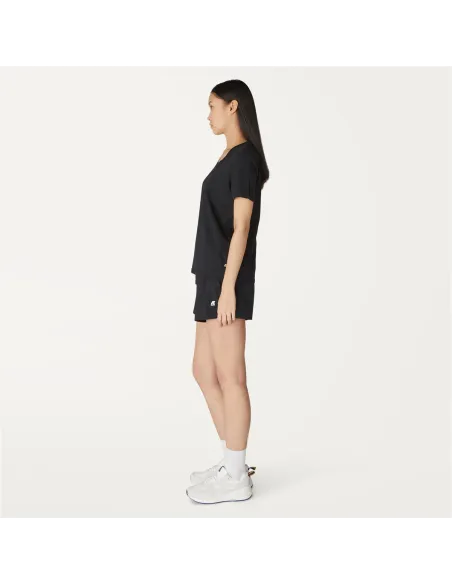 K-Way Shorts Marcella Donna In Nylon Stretch Nero Prezzo 70,00