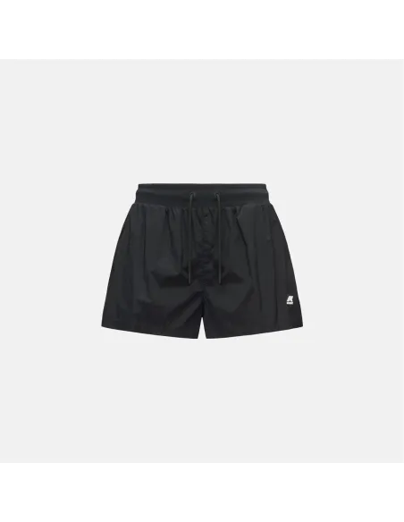 K-Way Shorts Marcella Donna In Nylon Stretch Nero Prezzo 70,00