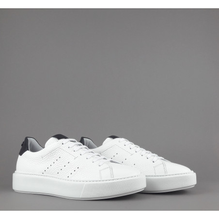 Barrett --- Sneakers Uomo Vitello Bottalato Bianco Spoiler Nero Prezzo 320,00