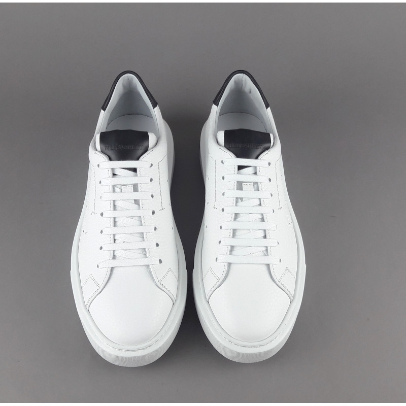 Barrett --- Sneakers Uomo Vitello Bottalato Bianco Spoiler Nero Prezzo 320,00