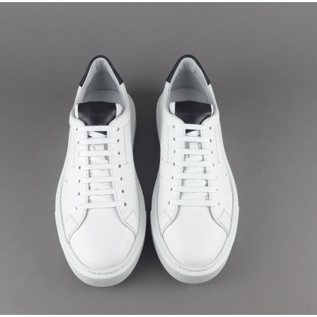 Barrett --- Sneakers Uomo Vitello Bottalato Bianco Spoiler Nero Prezzo 320,00