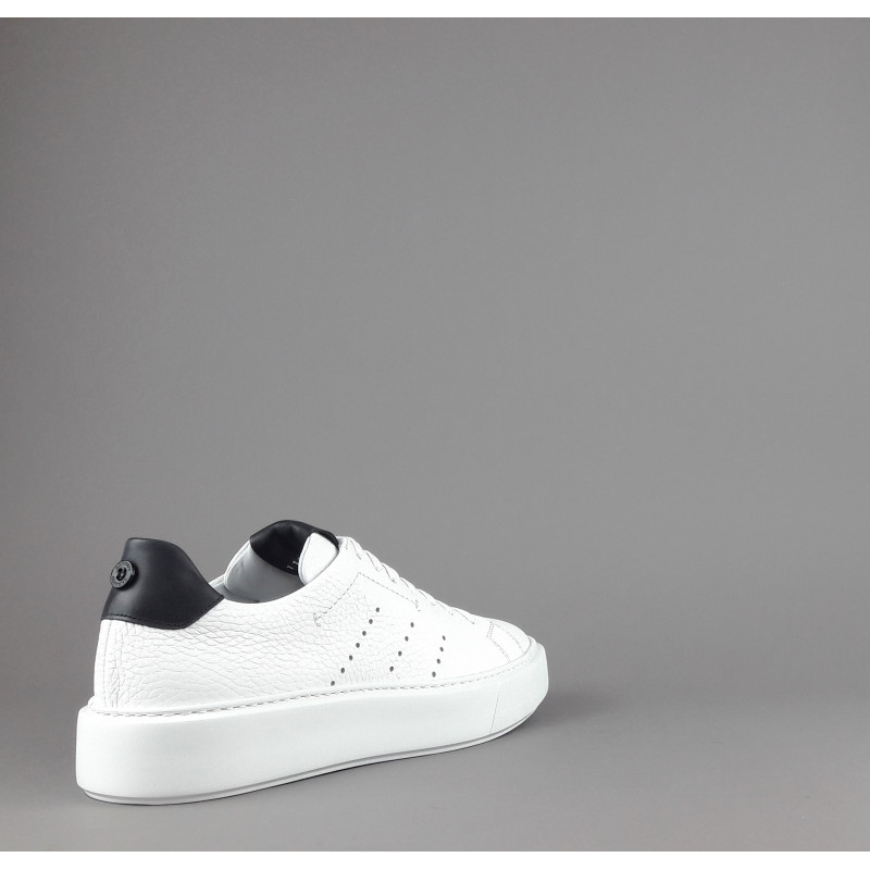 Barrett --- Sneakers Uomo Vitello Bottalato Bianco Spoiler Nero Prezzo 320,00