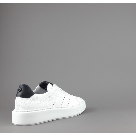 Barrett --- Sneakers Uomo Vitello Bottalato Bianco Spoiler Nero Prezzo 320,00