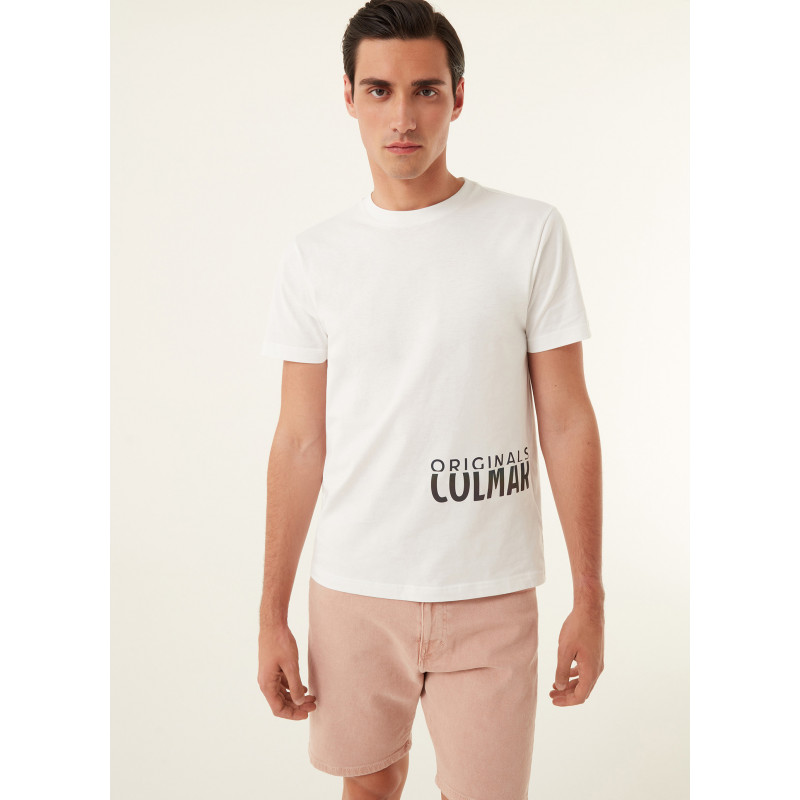 Colmar - - Sa T-Shirt Uomo Logo Laterale Reflex Cotone Bianco Prezzo 60,00