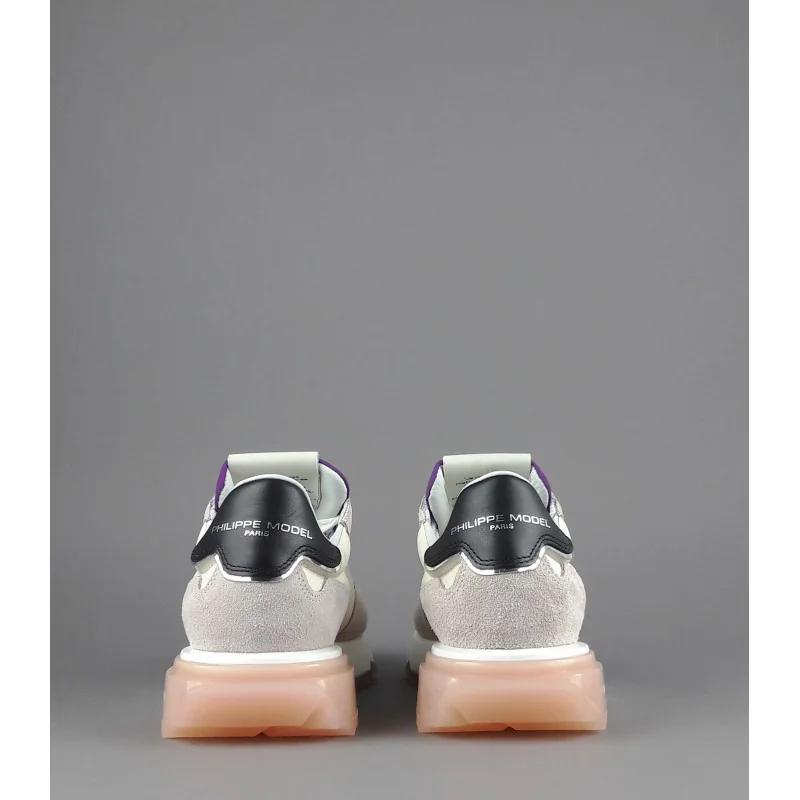 Philippe Model Sneakers Donna La Rue Mondial Camoscio Tela Rosa Chiaro Avorio Prezzo 350,00