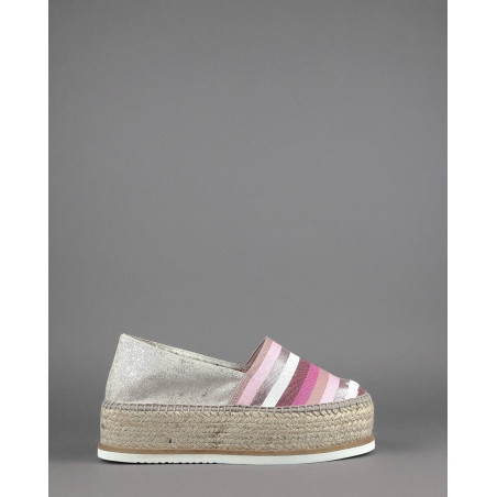 Espadrilles Scarpa Donna Macaron Tessuto Fuxia Rosa Prezzo 120,00
