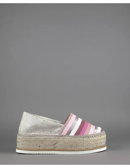Espadrilles Scarpa Donna Macaron Tessuto Fuxia Rosa Prezzo 120,00
