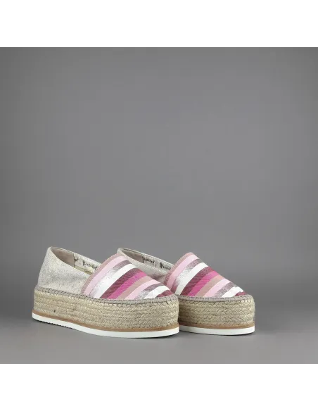 Espadrilles Scarpa Donna Macaron Tessuto Fuxia Rosa Prezzo 120,00