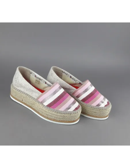 Espadrilles Scarpa Donna Macaron Tessuto Fuxia Rosa Prezzo 120,00