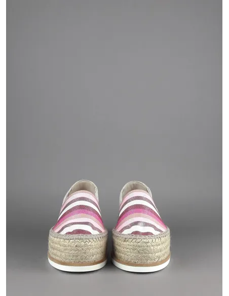 Espadrilles Scarpa Donna Macaron Tessuto Fuxia Rosa Prezzo 120,00