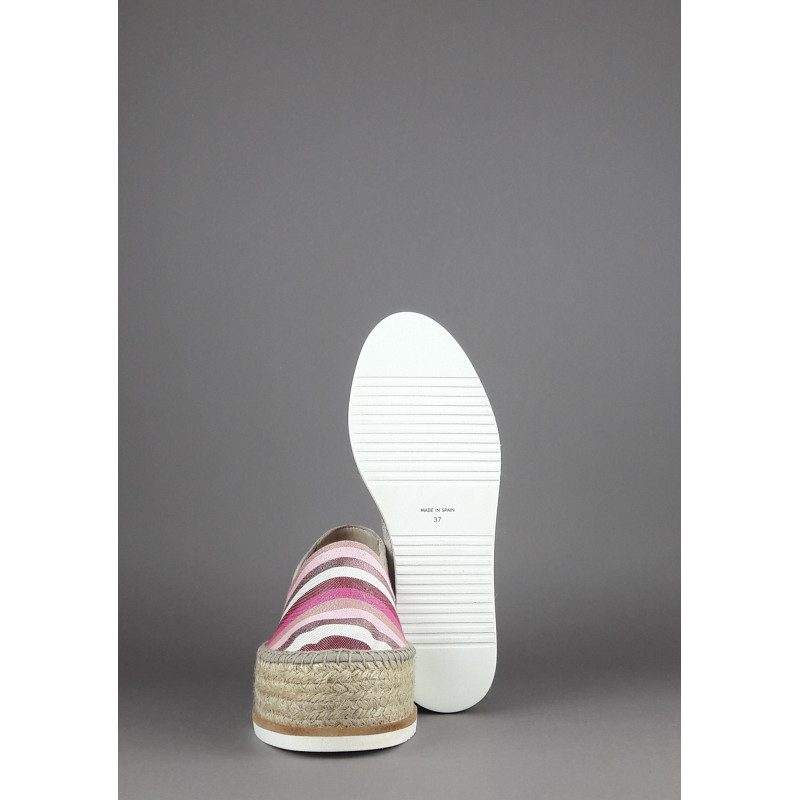 Espadrilles Scarpa Donna Macaron Tessuto Fuxia Rosa Prezzo 120,00