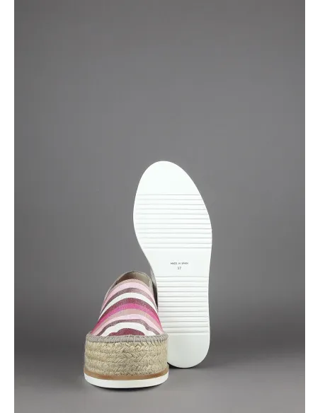 Espadrilles Scarpa Donna Macaron Tessuto Fuxia Rosa Prezzo 120,00