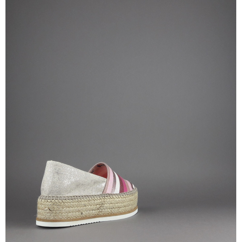 Espadrilles Scarpa Donna Macaron Tessuto Fuxia Rosa Prezzo 120,00