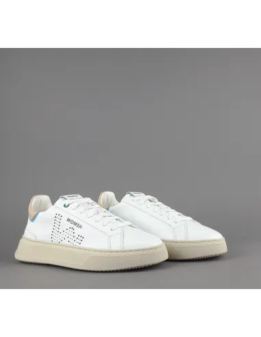 Womsh Sneakers Uomo Snik Pelle Bianco Beige Prezzo 220,00