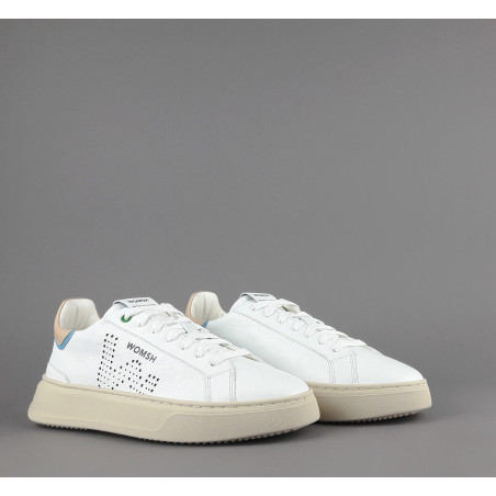 Womsh Sneakers Uomo Snik Pelle Bianco Beige Prezzo 220,00