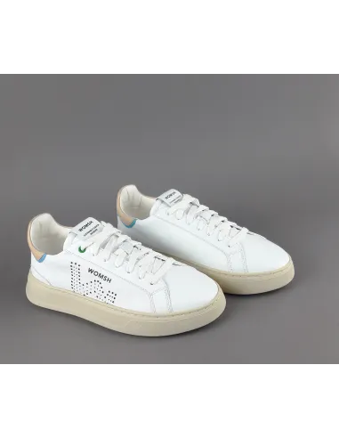 Womsh Sneakers Uomo Snik Pelle Bianco Beige Prezzo 220,00