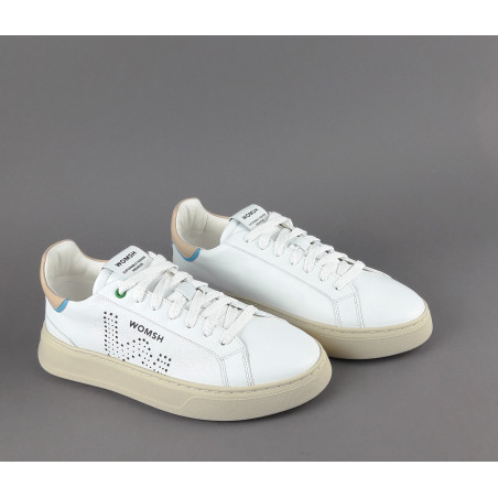 Womsh Sneakers Uomo Snik Pelle Bianco Beige Prezzo 220,00