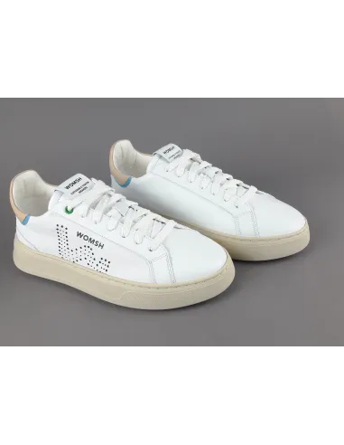 Womsh Sneakers Uomo Snik Pelle Bianco Beige Prezzo 220,00