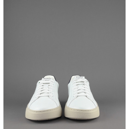 Womsh - - Sneakers Uomo Snik Pelle Bianco Blu Scuro Prezzo 220,00