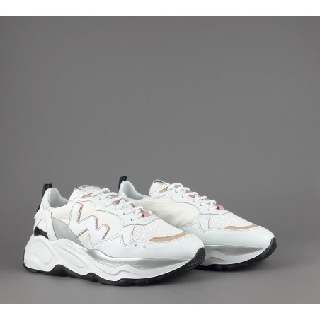 Womsh - - Eco Sneakers Donna Futura Appelskin Bianco Prezzo 260,00