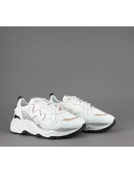 Womsh - - Eco Sneakers Donna Futura Appelskin Bianco Prezzo 260,00