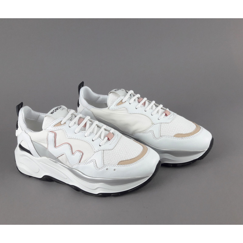 Womsh - - Eco Sneakers Donna Futura Appelskin Bianco Prezzo 260,00