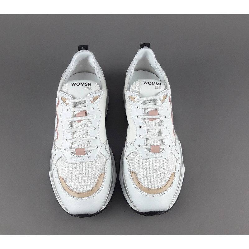 Womsh - - Eco Sneakers Donna Futura Appelskin Bianco Prezzo 260,00