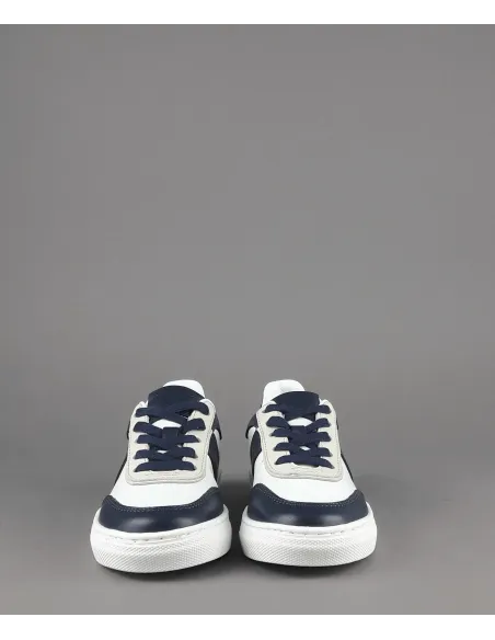 Tod's - - Sneakers Junior 06J Pelle Bianco/Blu Scuro Fascia Logata Prezzo 230,00