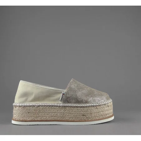 Espadrilles - - Scarpa Donna Camoscio Stampa Metal Mastice Prezzo 135,00