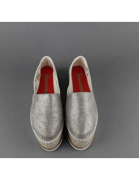Espadrilles Scarpa Donna Camoscio Stampa Metal Mastice Prezzo 135,00