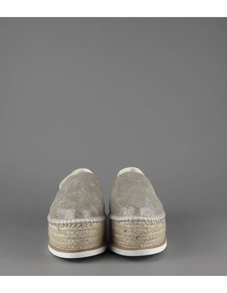 Espadrilles Scarpa Donna Camoscio Stampa Metal Mastice Prezzo 135,00