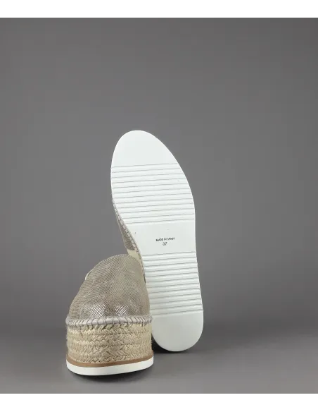 Espadrilles Scarpa Donna Camoscio Stampa Metal Mastice Prezzo 135,00