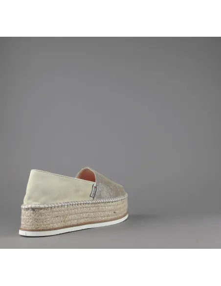 Espadrilles Scarpa Donna Camoscio Stampa Metal Mastice Prezzo 135,00