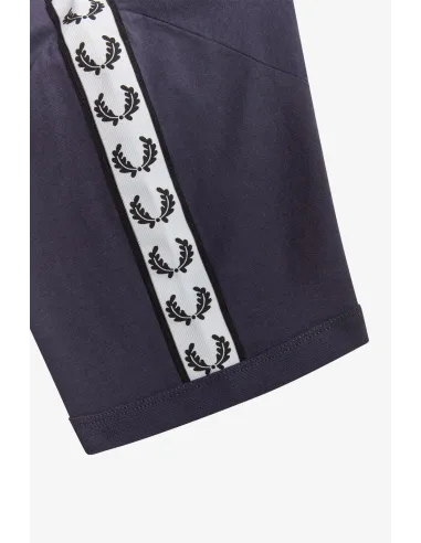 Fred Perry T-Shirt Uomo Ringer Cotone Blu Scuro Con Fettuccia Prezzo 68,00