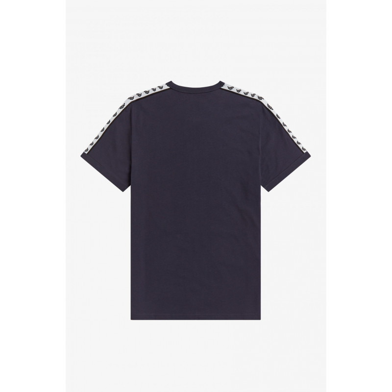 Fred Perry T-Shirt Uomo Ringer Cotone Blu Scuro Con Fettuccia Prezzo 68,00