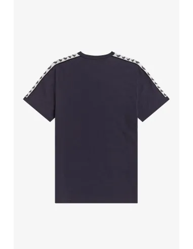 Fred Perry T-Shirt Uomo Ringer Cotone Blu Scuro Con Fettuccia Prezzo 68,00
